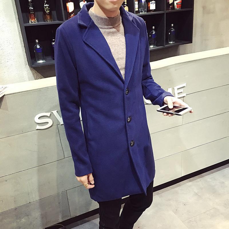 Single-breasted mid-length trench coat