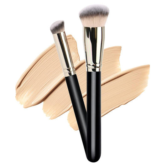 Makeup Brushes  Pro Foundation Brush and Flawless Concealer Brush Perfect for Any Look Premium Luxe Hair Contour Brush Perfect for Blending Liquid,Buffing,Cream,Sculpting,Mineral Makeup