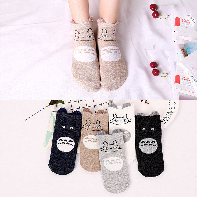 Invisible cute spring and autumn day socks
