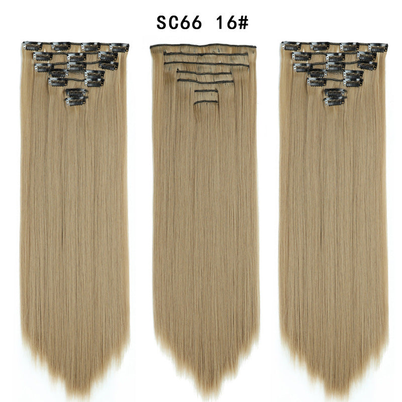 16 Card Seven-piece Hairpiece Clip Wig Beauty Chemical Fiber Wig Set Hair Extension