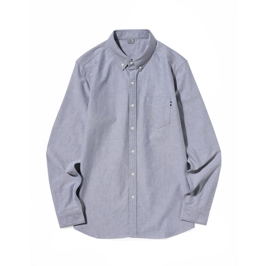 Autumn And Winter Men's Long-sleeved Casual Solid Color Shirt