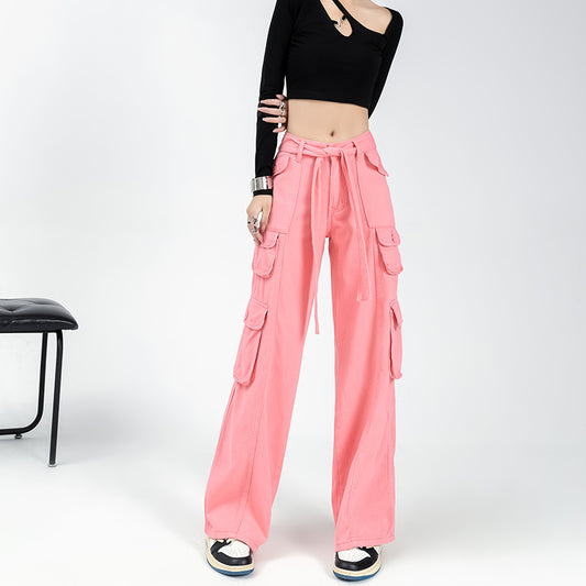Overalls Women's Loose Straight Wide-leg Pants