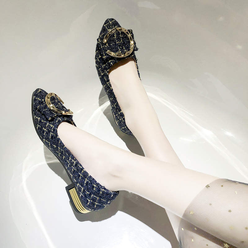 Pointed Shallow Mouth Peas  Slip-on Slip-on Shoes