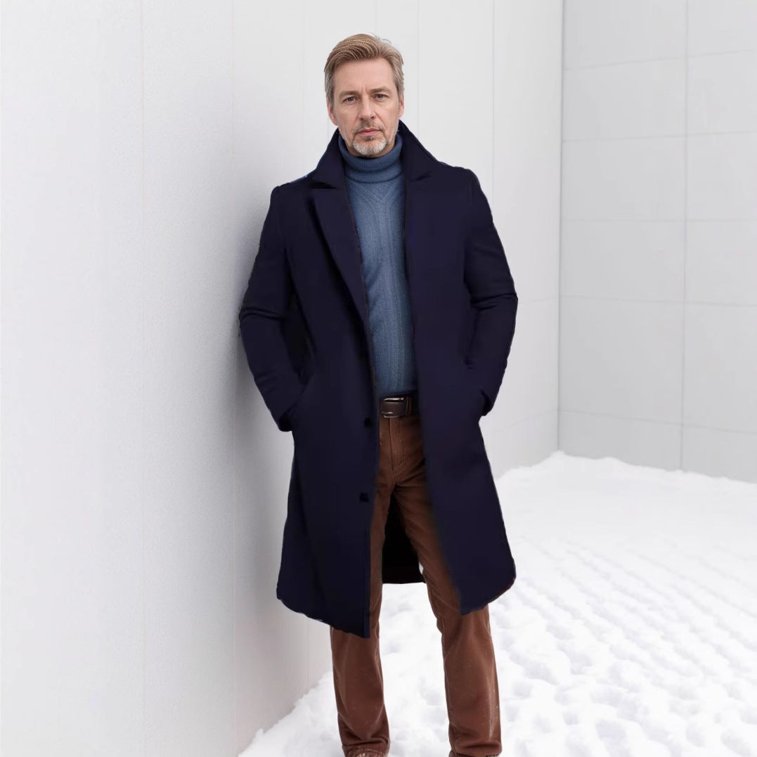 Men's Medium-length Single-breasted Multi-color Warm Youth Coat