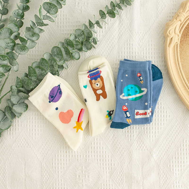 Middle Tube Breathable Casual Cotton Socks