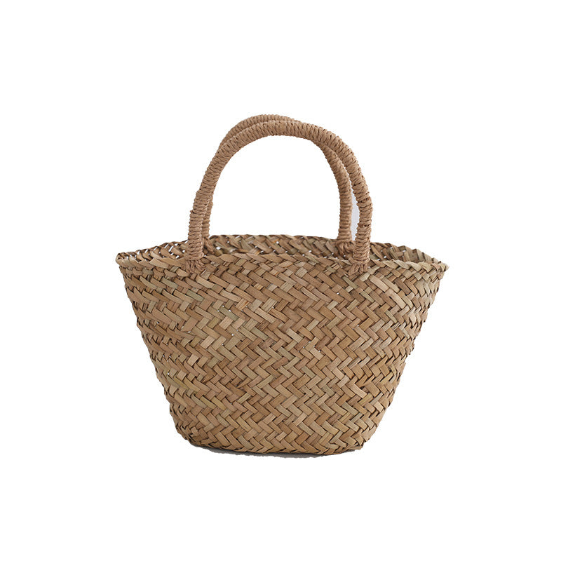 Womens Handwoven Bag Made From Natural Mitsuba Grass