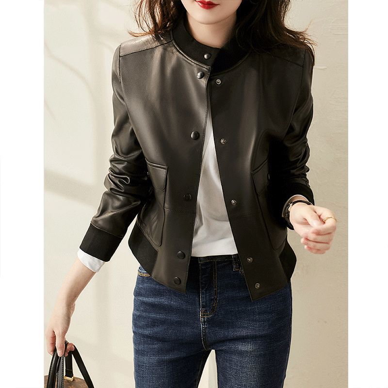 Temperament Round Neck Thread Modified Straight Jacket