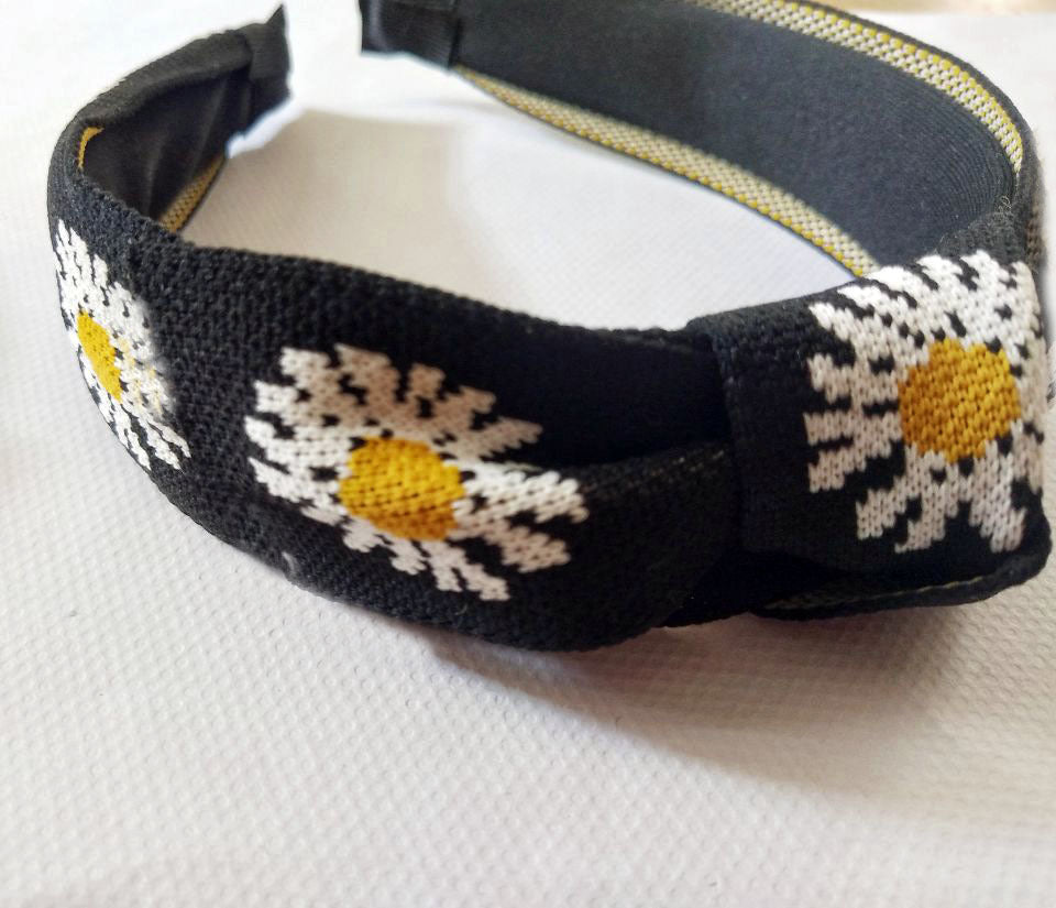 Hair Accessories Knitted Daisy Big Bow Headband