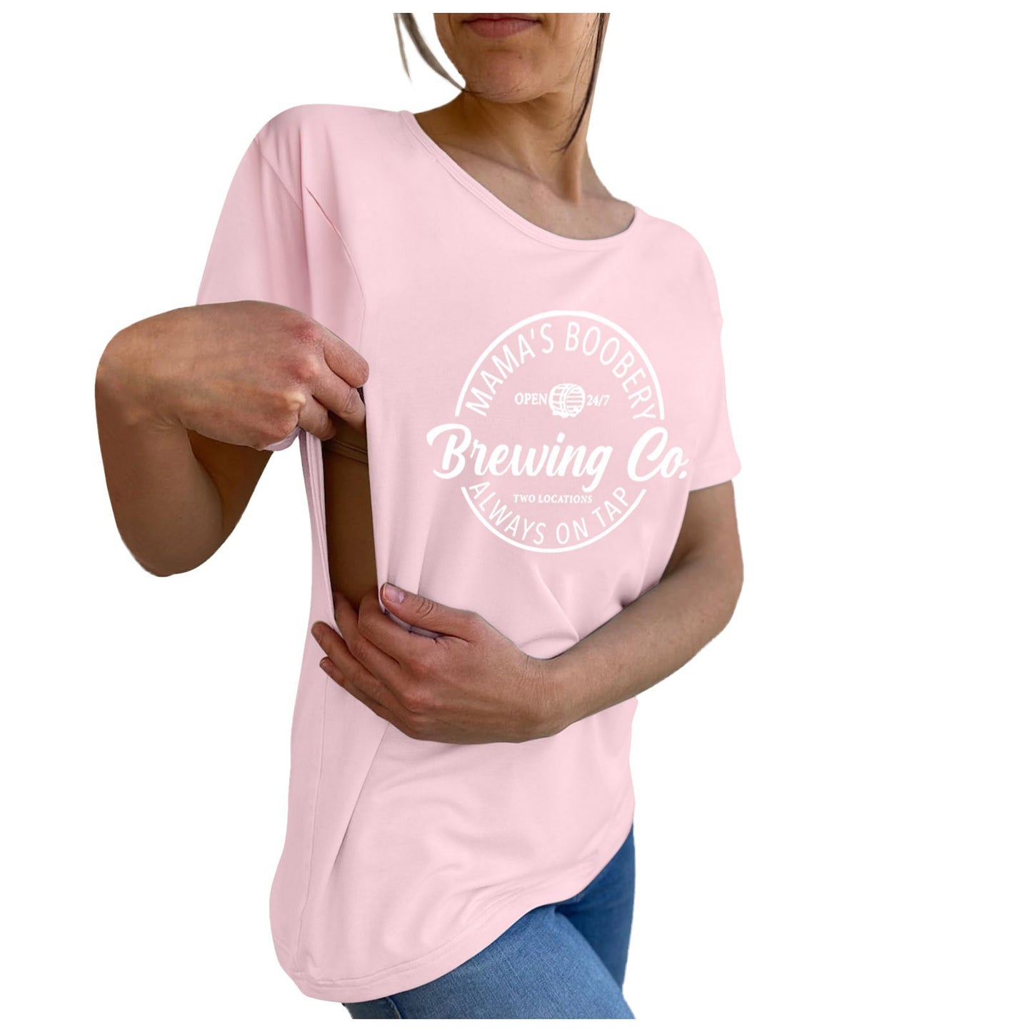 T-shirt til kvinder - kortærmet ventetoppen ammetøj