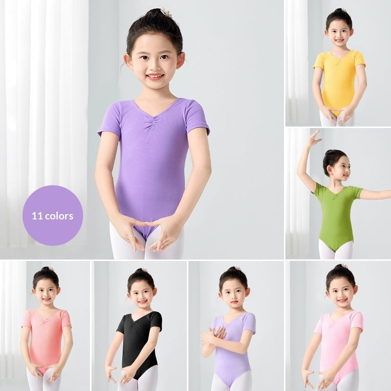 Childrens Dancewear Practice Wear Long-sleeve Ballet Leotards Chinese Dance Graded-exam Leotards