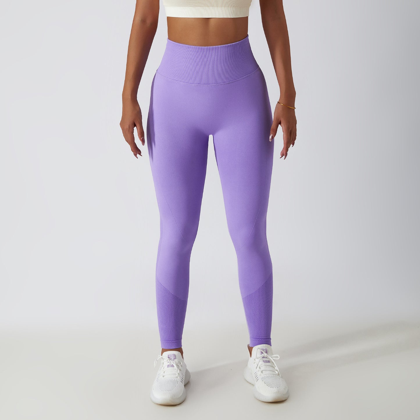 Outdoor Running Hip Raise Yoga Pants Women's Seamless Knitted Tight High Waist Breathable Sports Yoga Pants Yoga Pants