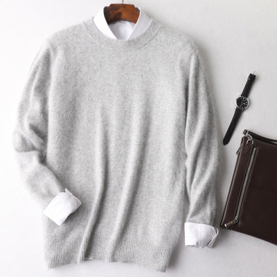 Autumn And Winter New Cashmere Men's Round Neck Loose Thick Mink Sweater