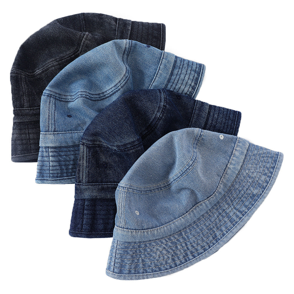 Denim Fisherman Hat Washed And Used Outdoor Sun Protection