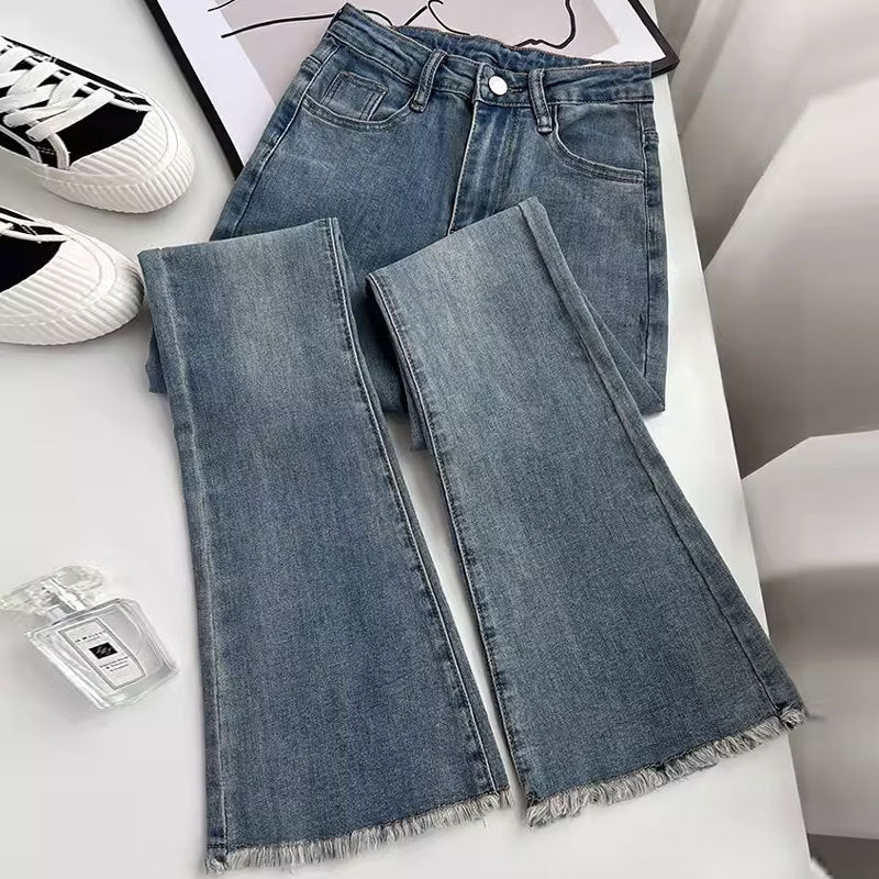 Moderigtige personlige retro slim-fit jeans til kvinder