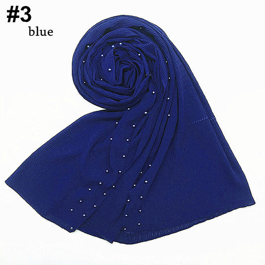 Full pleated pin bead scarf