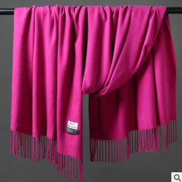 Cashmere Scarf Long Section Ladies Warm Thick Solid Color Variegated Shawl Wholesale