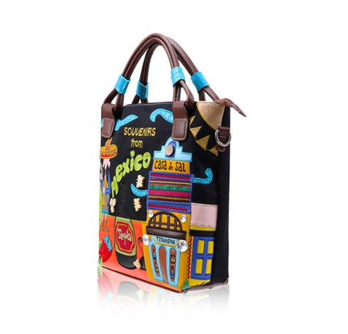 Embroidered canvas bag