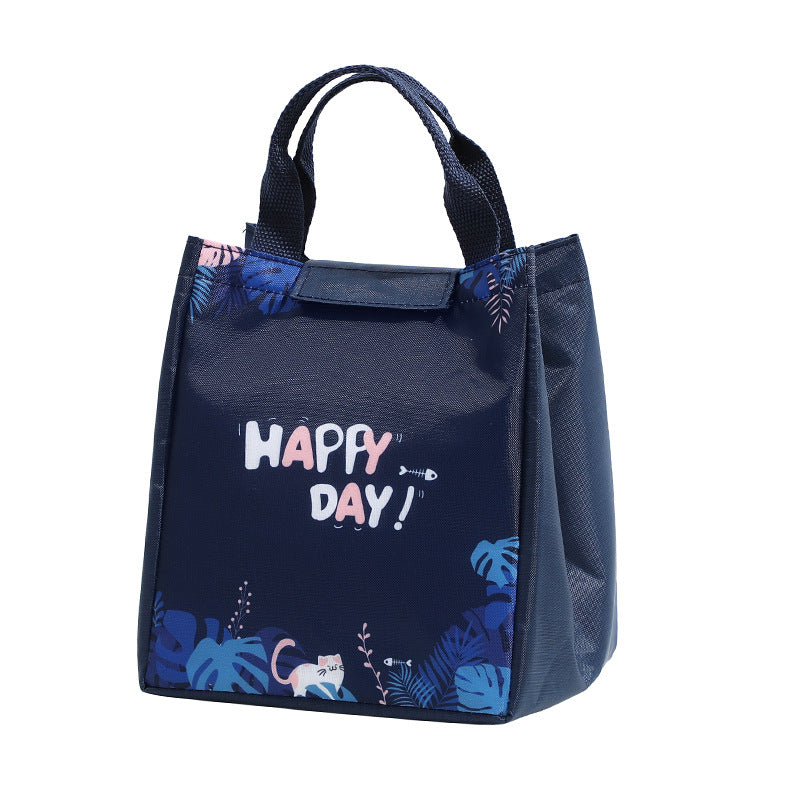 New Cartoon Student Lunch Bag Oxford Cloth Insulation