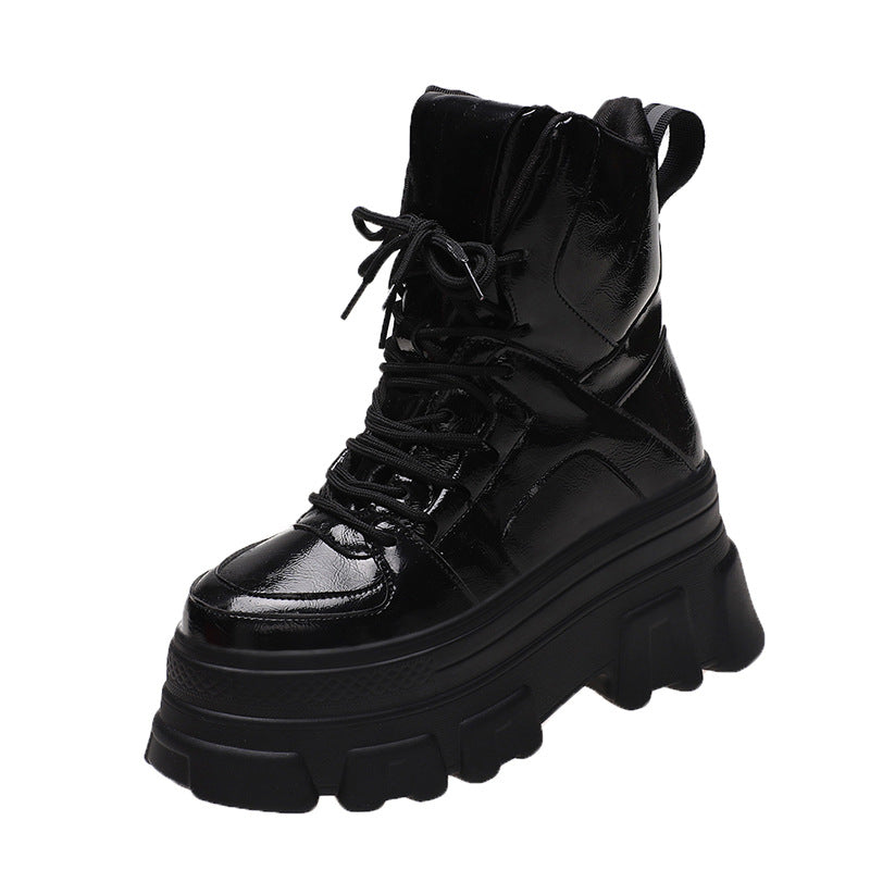 Contrasting Vintage Martin High-top Platform Cotton Boots