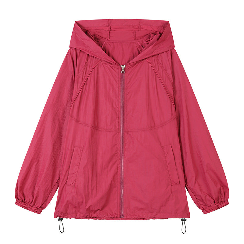 Solid Color Breathable Sun Protection Clothing Coat For Women