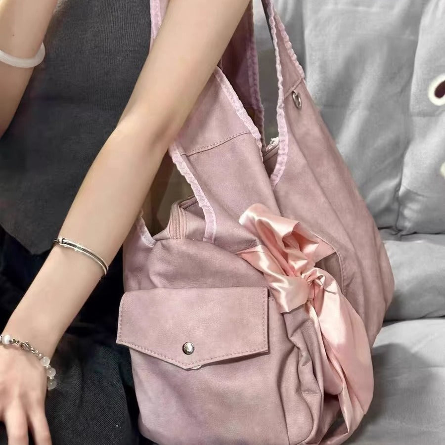 Lovely Bag Female New Niche Bow Shoulder Bag