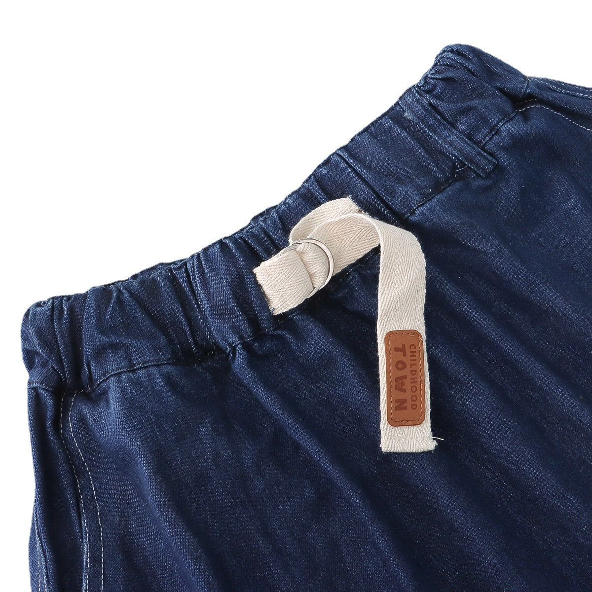 Japanese Vintage Style Cat Paste Cloth Embroidery Dark Blue Thin Washed Denim Skirt