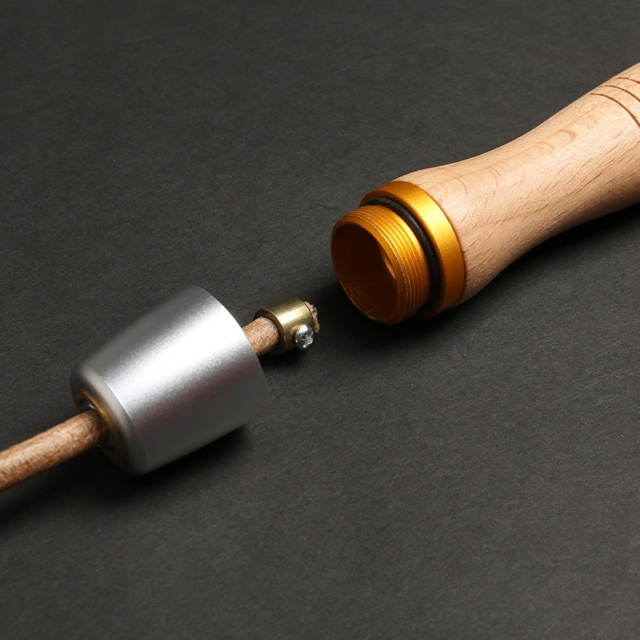 Fitness Weight Loss Exercise Slimming And Fat Burning Cowhide String Beech Handle Skipping Rope