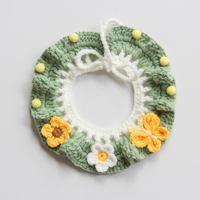Small Dog Photo Decoration Handmade Scarf