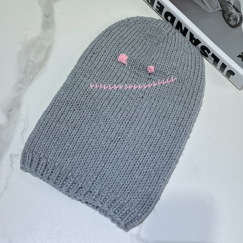 Cute Warm Ear Protection Wool Beanie Pullover