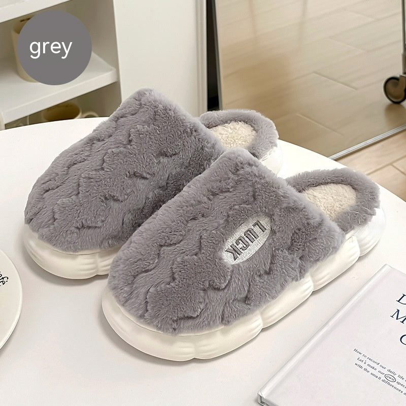 Couple Slippers Female Platform Bow