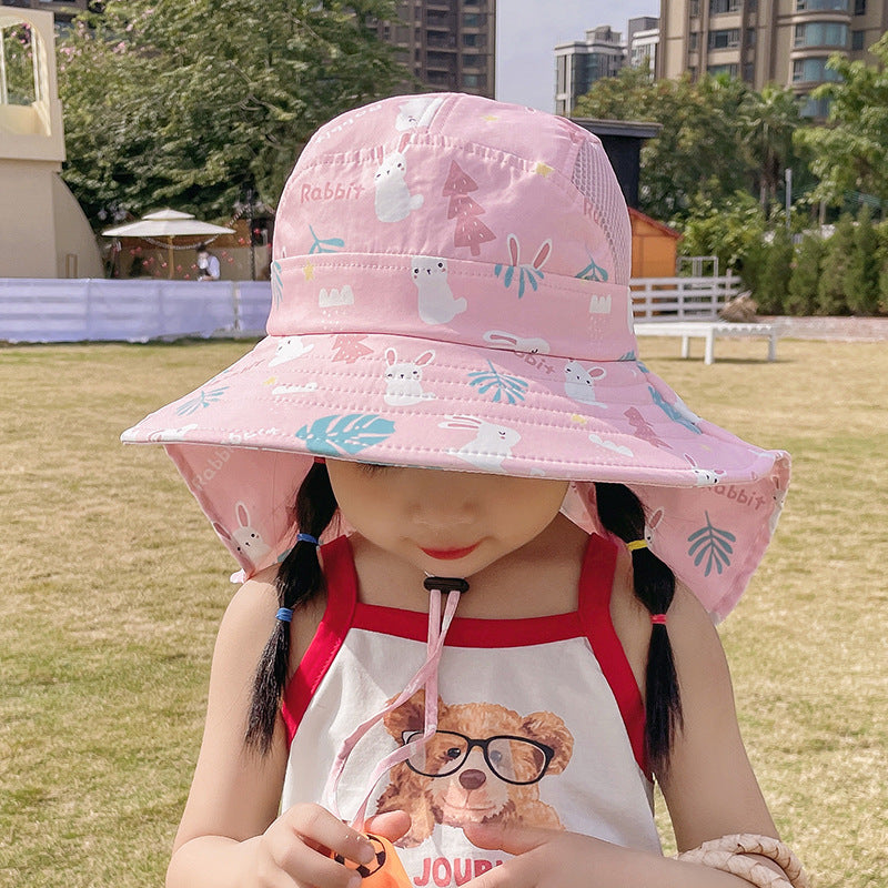 Baby Sunshade Thin Breathable Neck Protection Sun Hat Shawl