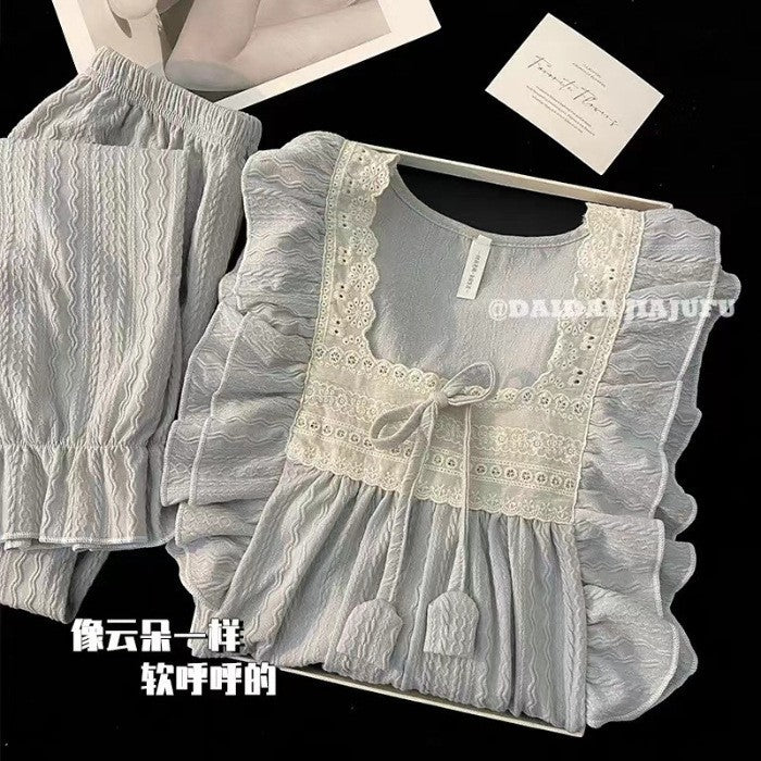 Women's Square-neck Short-sleeve Homewear Set