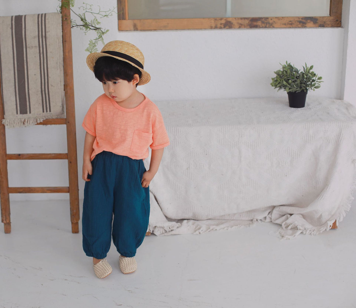 Children's clothing solid color mosquito pants