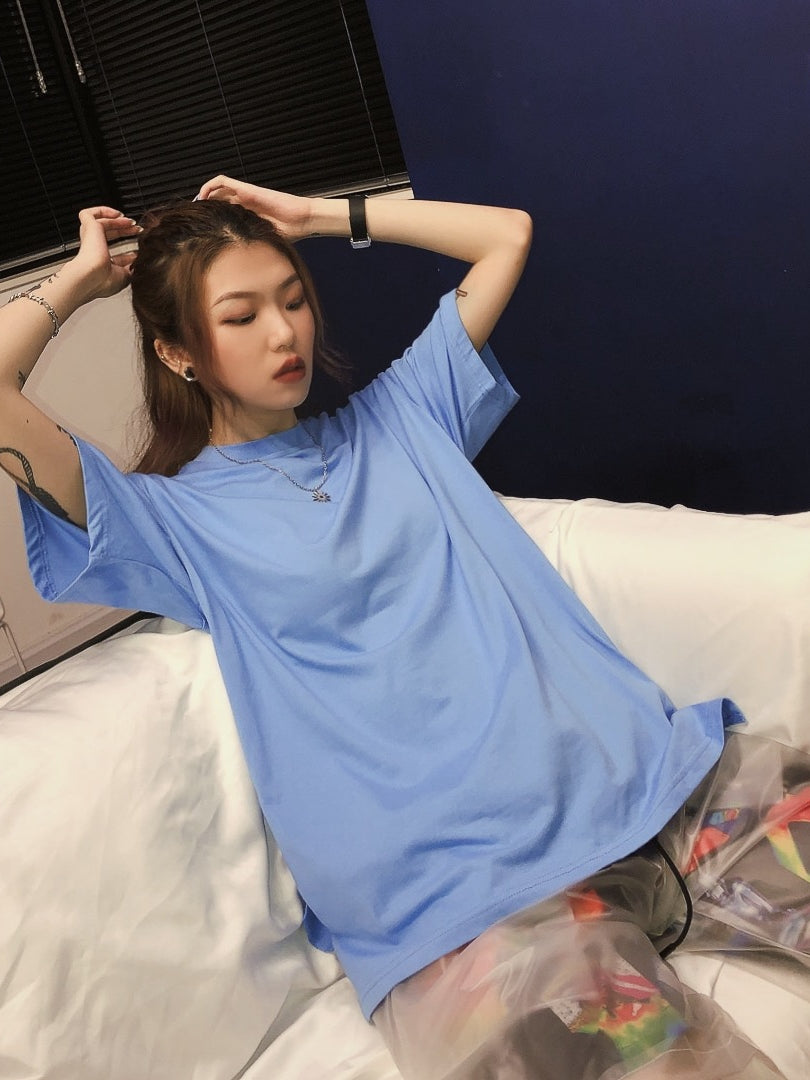 summer European and American street grotesque stitching transparent fake two shorts hip hop handsome wide leg five pants