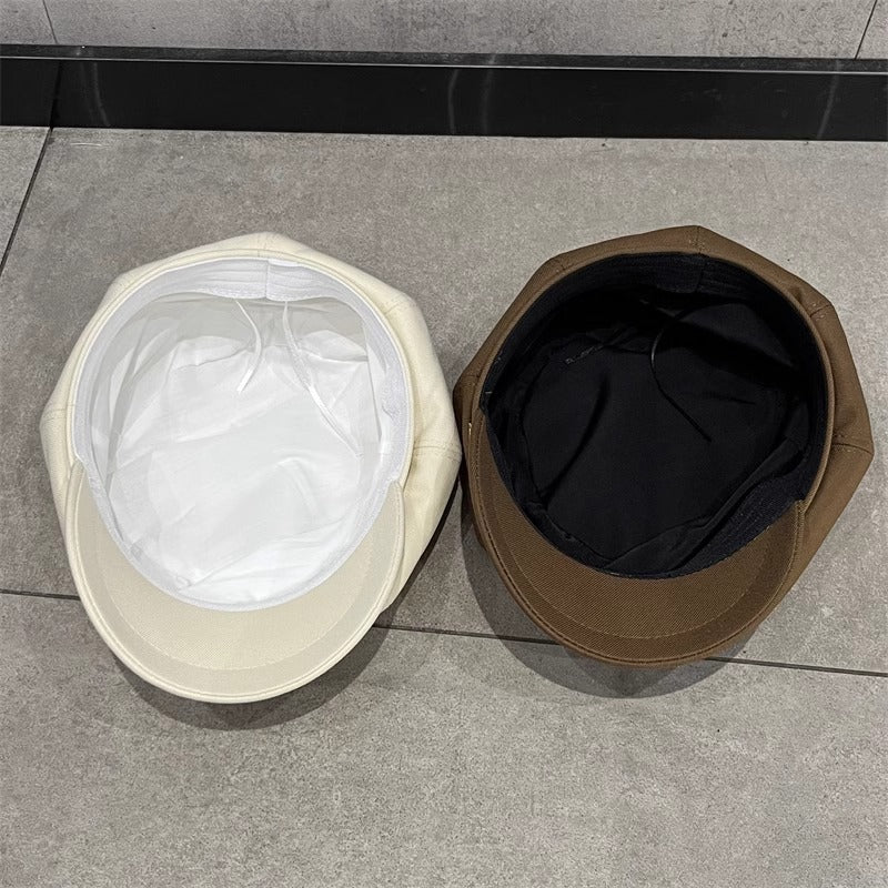 Octagonal Cap Women's Retro British Wild