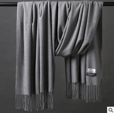 Cashmere Scarf Long Section Ladies Warm Thick Solid Color Variegated Shawl Wholesale