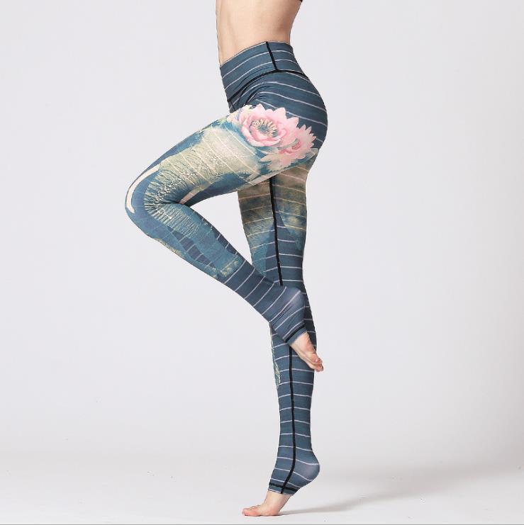 Colorful print yoga pants