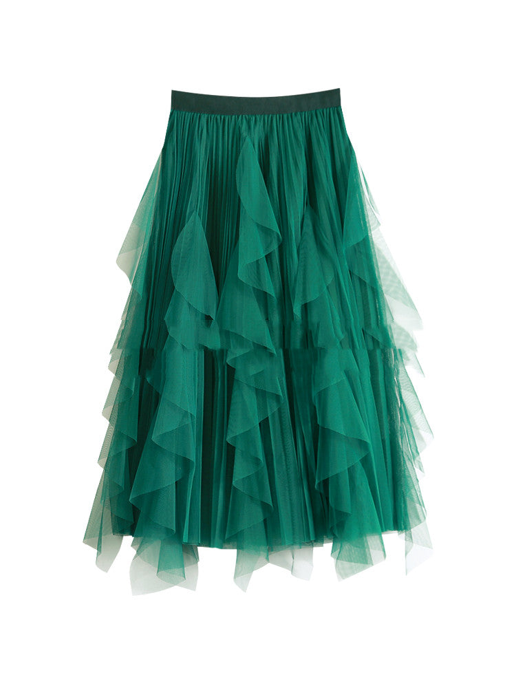Fairy Skirt Pleated Irregular Spring And Autumn