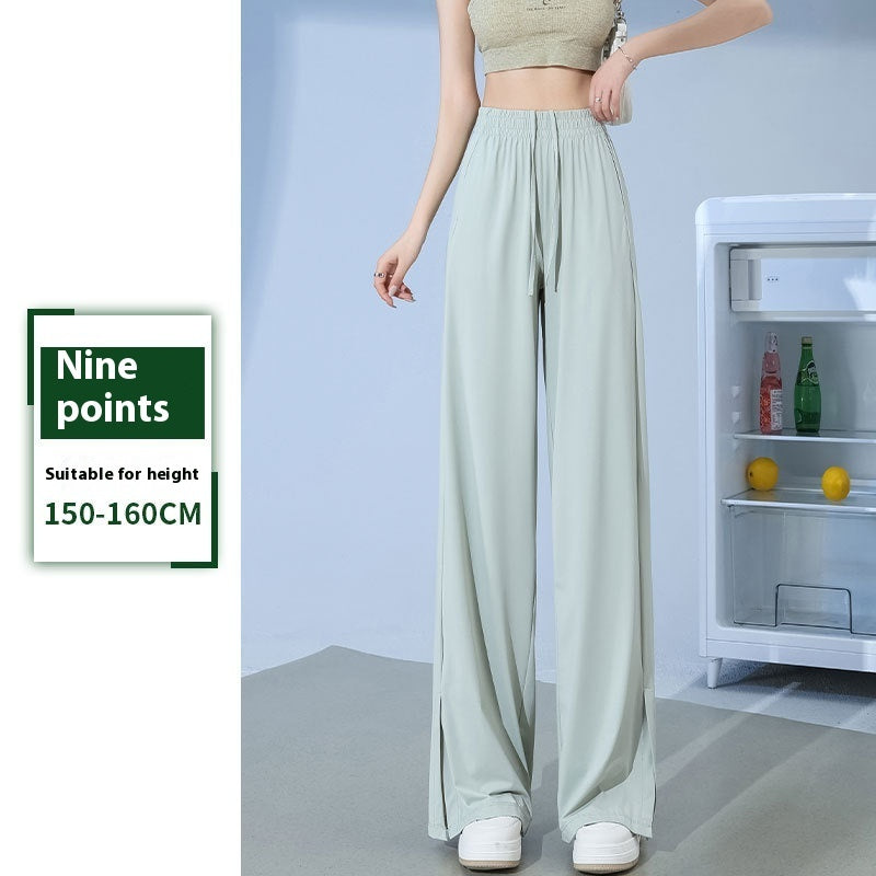 High Waist Drooping Straight Wide-leg Pants Versatile Slimming Loose