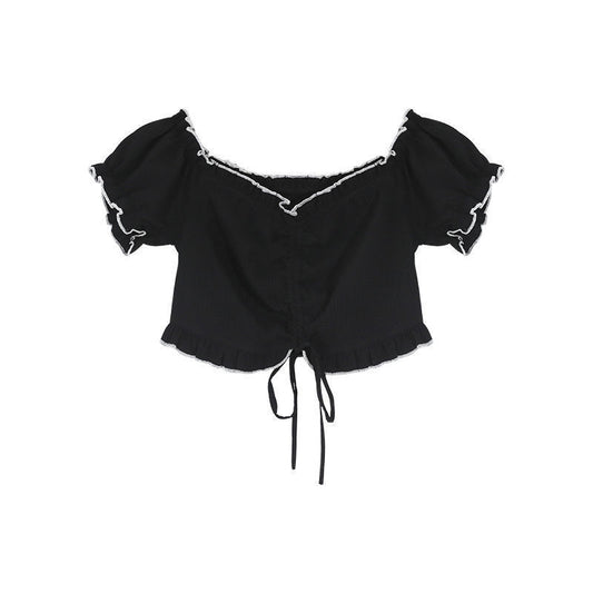 Suspender Vest Female Spice Girl Blouse Short Paragraph