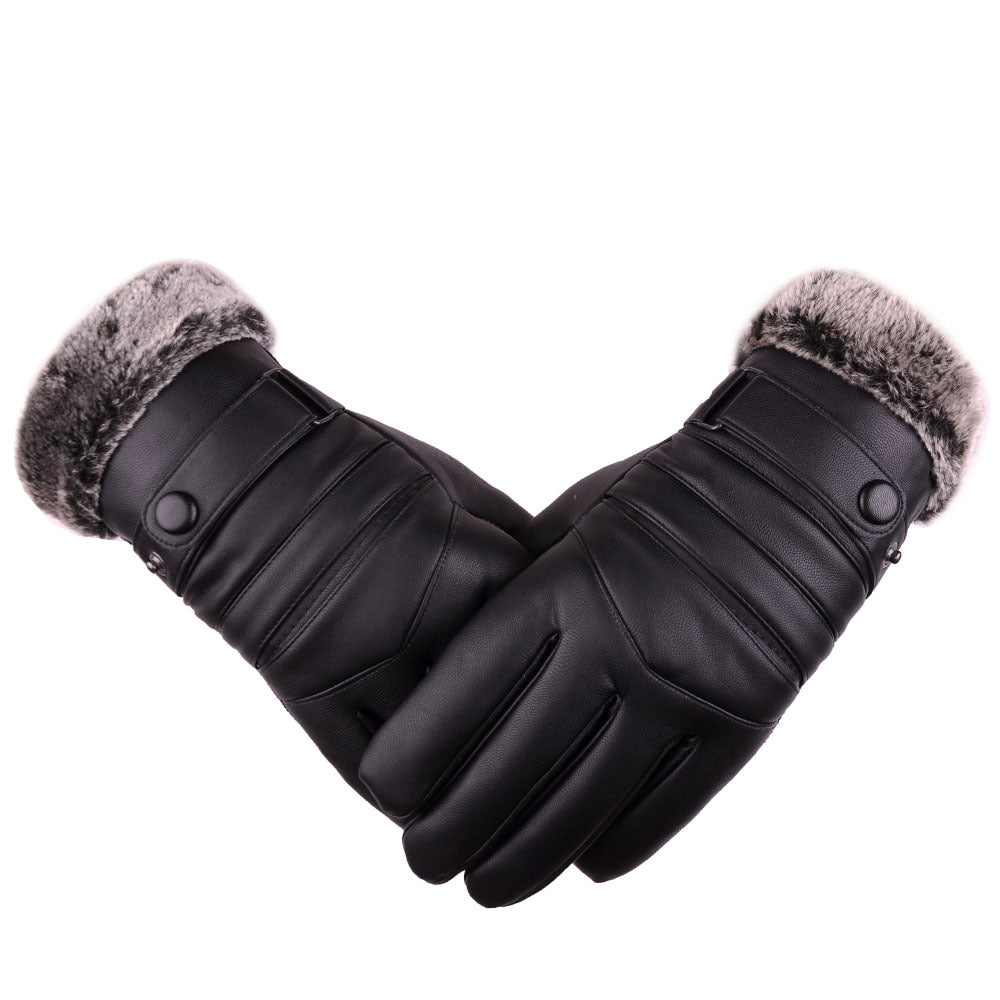 Men's touch screen gloves thickened