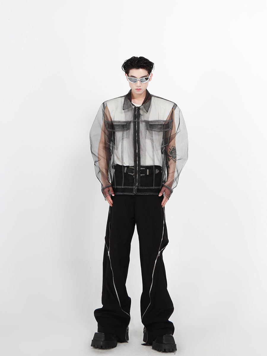 Shirt Senior Punk Fried Street Long Sleeve Coat Male