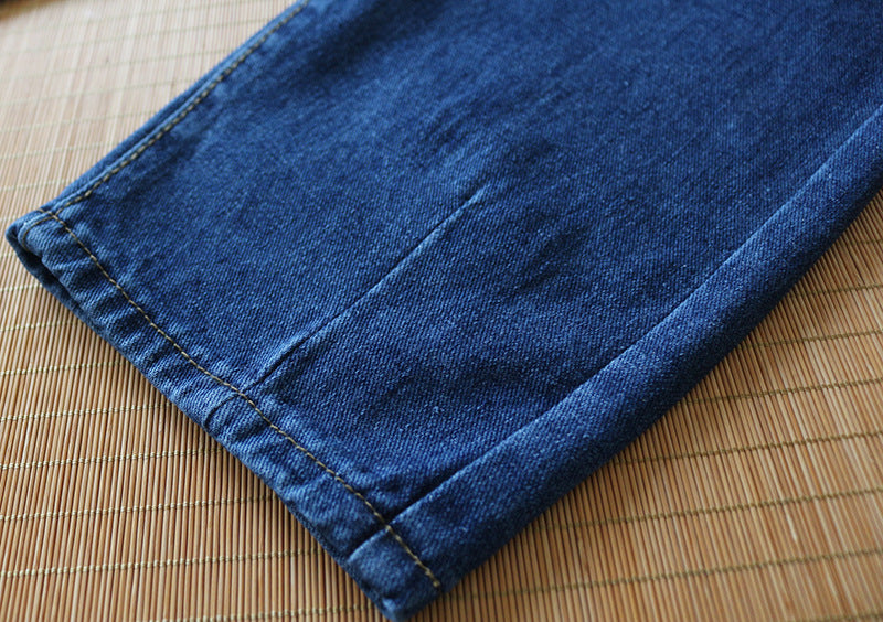 High waist harem denim trousers