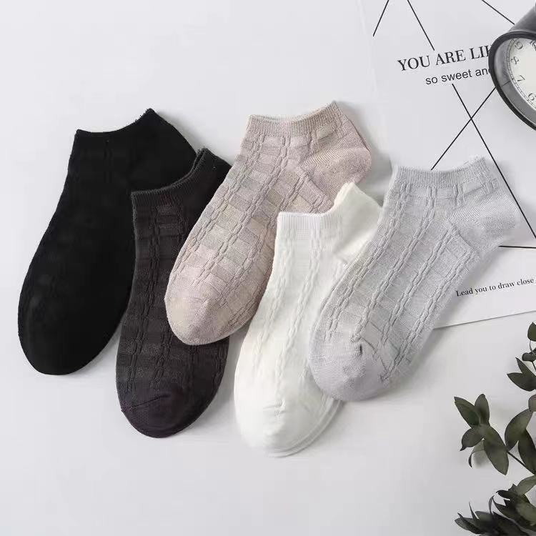 Socks Female Retro Flower Purple Bubble Mouth Palace Style Short