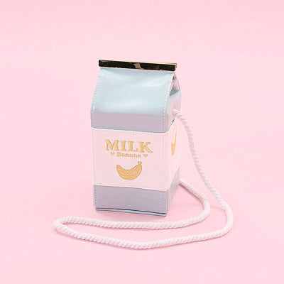 trawberry Milk Bag Super Cute Milk Box Embroidery Strawberry Banana Cool Messenger Bag Soft Sister Milk Bag