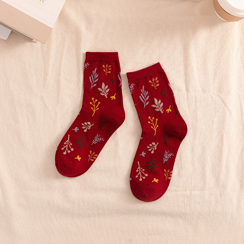 Autumn And Winter Japanese Art Retro Women's Mid-calf Socks