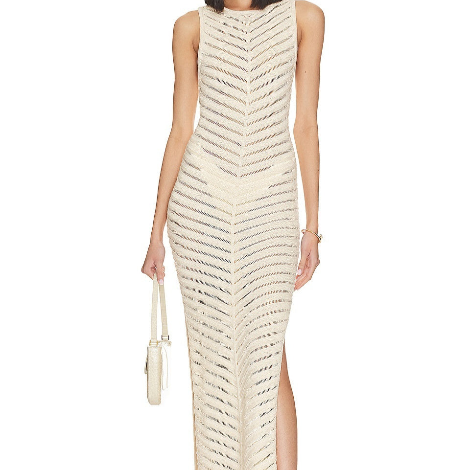 Sleeveless Knitted Bodycon Sexy Sheath Dress