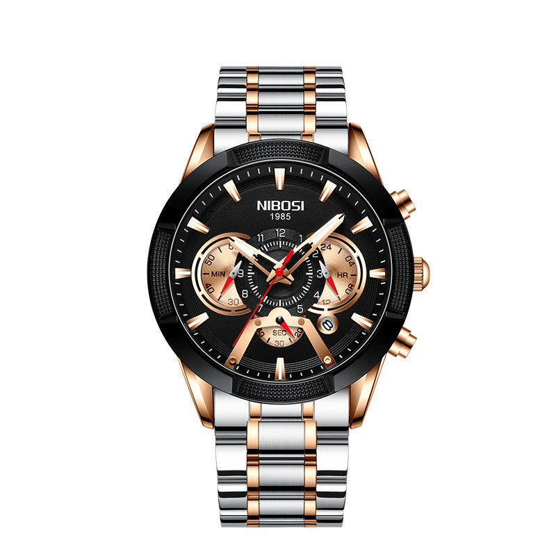 Nibosi waterproof luminous multifunctional men's watch