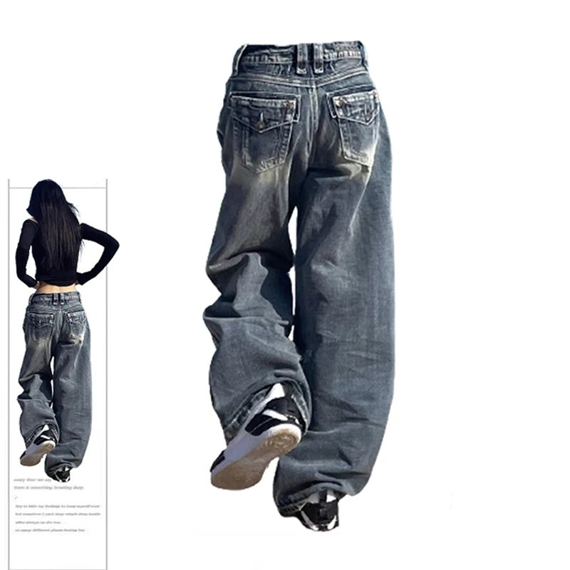 Nye vintage-jeans til kvinder med høj talje