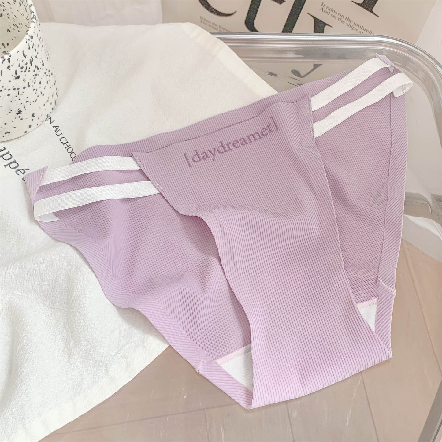 Couple Summer Ice Silk Underwear Japanese High Slit